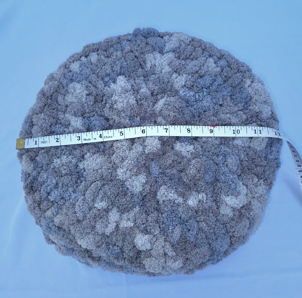 Mixed Grays Plush Knit Pet Bed - size small