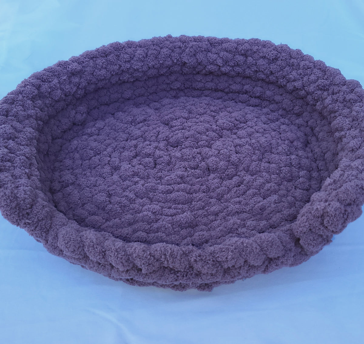 Dusty Purple Plush Knit Pet Bed - size large