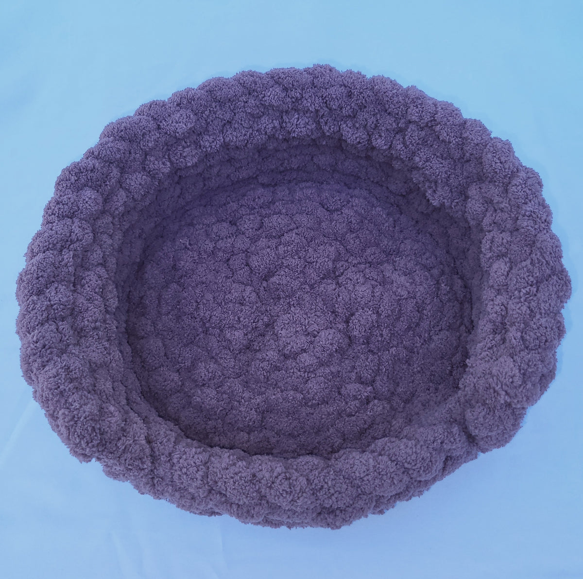 Dusty Purple Plush Knit Pet Bed - size small