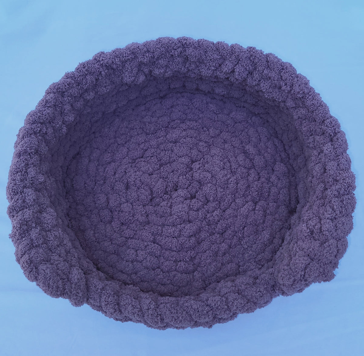 Dusty Purple Plush Knit Pet Bed - size medium