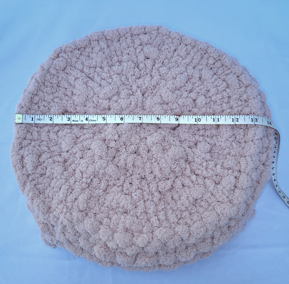 Dusty Pink Plush Knit Pet Bed - size medium