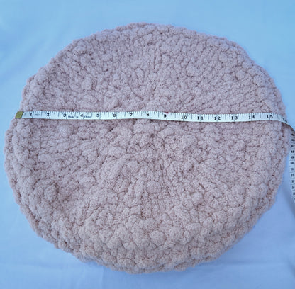 Dusty Pink Plush Knit Pet Bed - size large