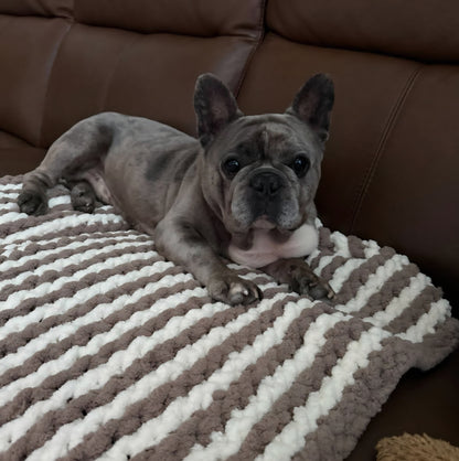 Tan & Cream Stripes Pet Pads™ - size large