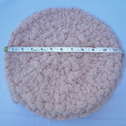 Dusty Pink Plush Knit Pet Bed - size small