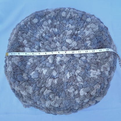 Mixed Grays Plush Knit Pet Bed - size large