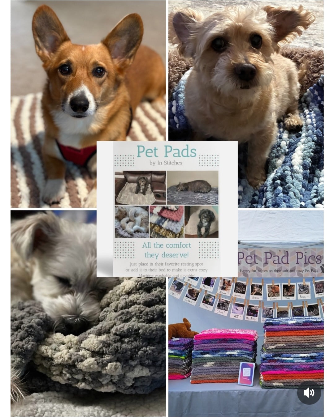 Mixed Blues Pet Pads™ - size medium