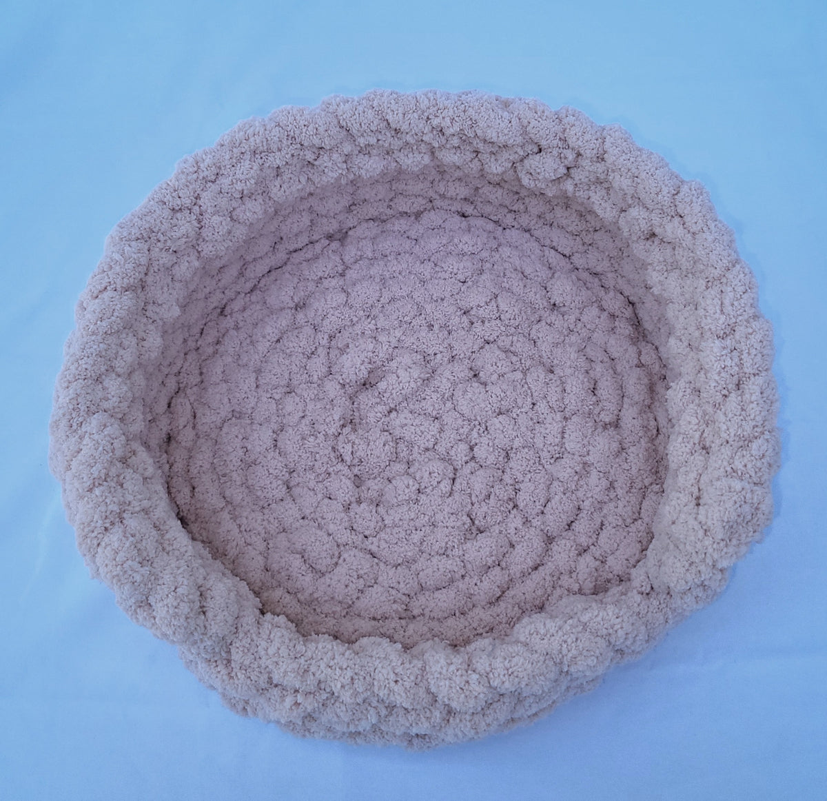 Dusty Pink Plush Knit Pet Bed - size small