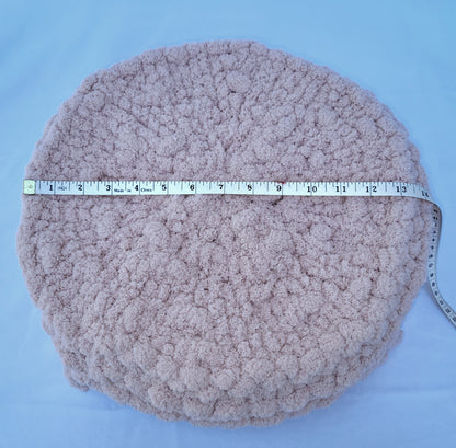 Dusty Pink Plush Knit Pet Bed - size medium